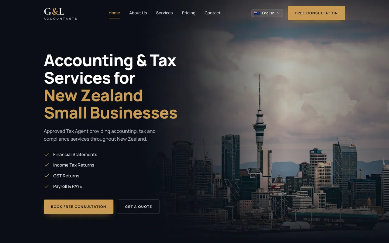 G&L Accountants — Web Design case study by Merlin Wise